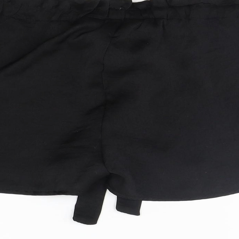 LOVE TO LOUNGE Womens Black Solid  Top Sleep Shorts Size S  - Elastic Waist Band
