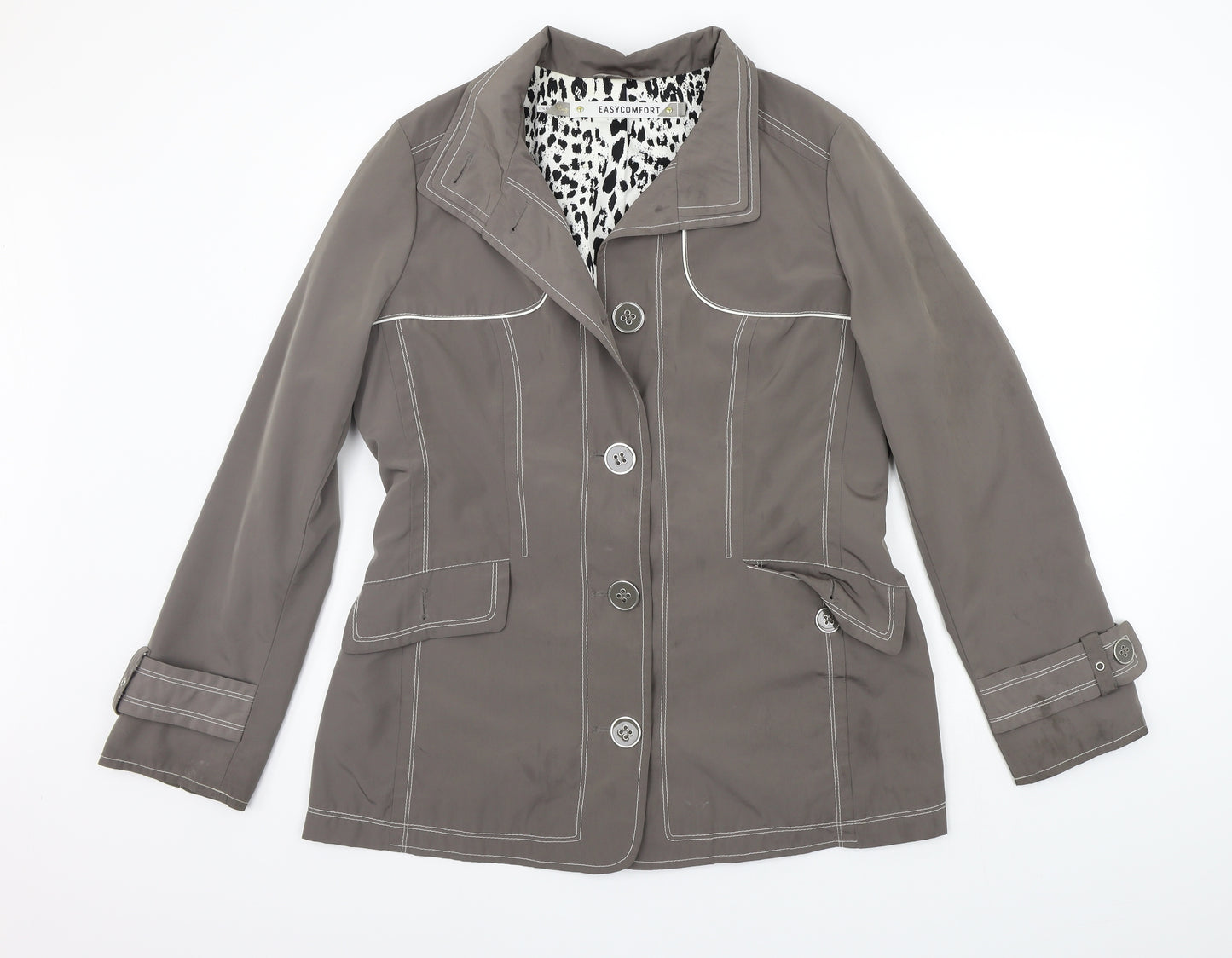 Easy Comfort Womens Grey   Jacket Coat Size 16  - washable mark