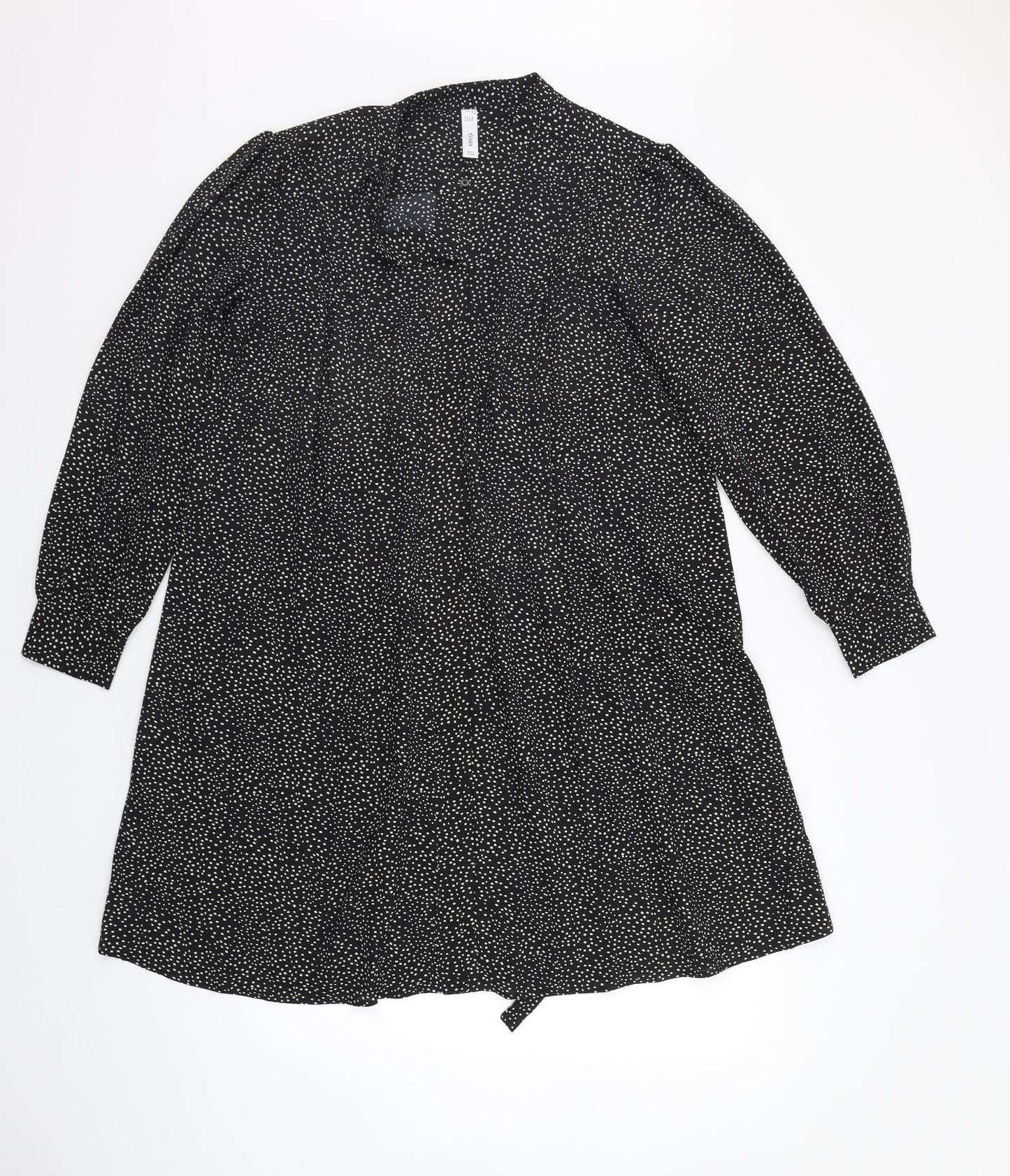 MNG Womens Black Polka Dot  A-Line  Size L