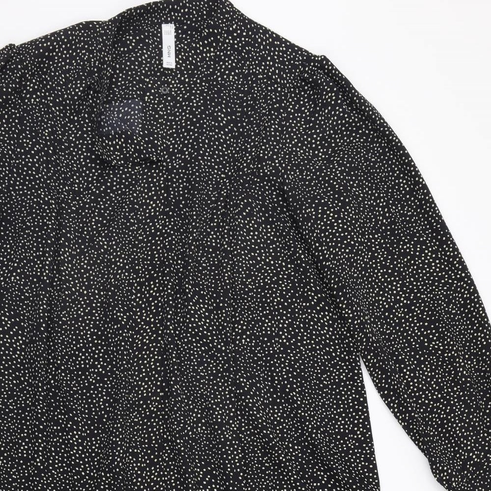 MNG Womens Black Polka Dot  A-Line  Size L