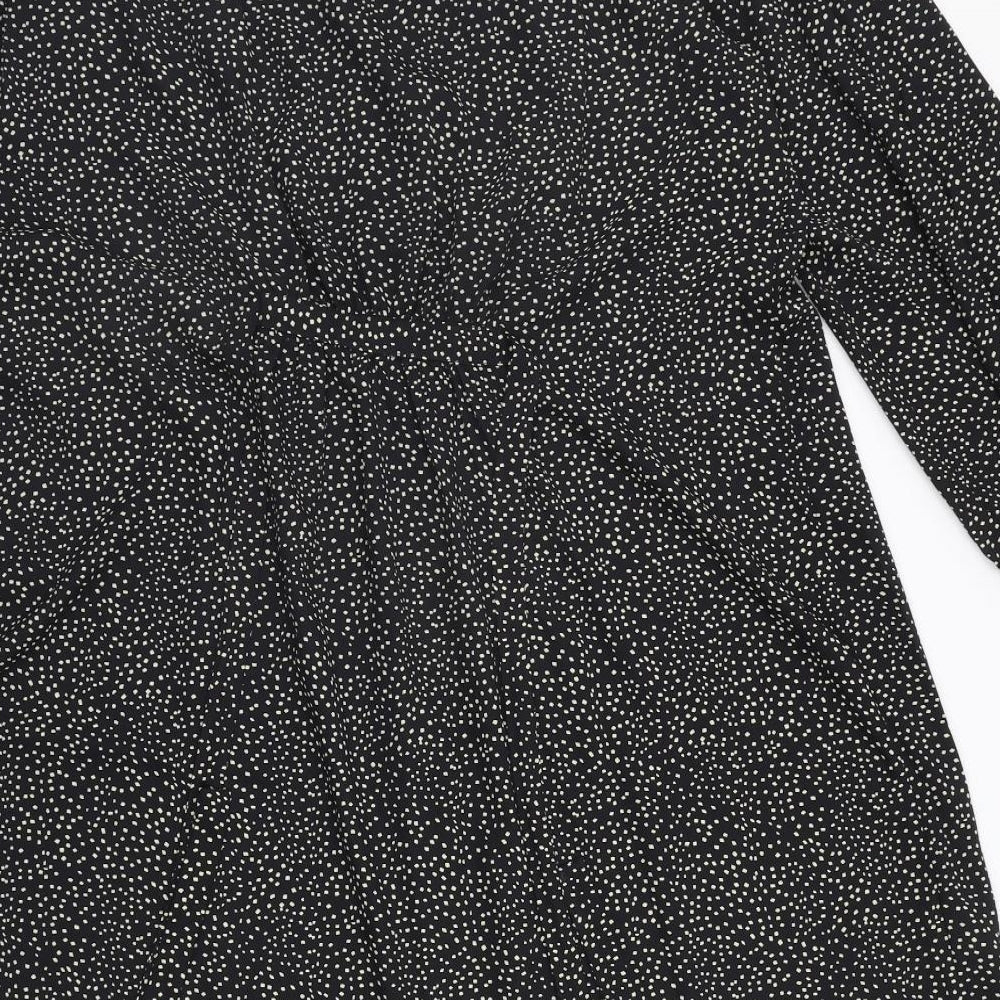 MNG Womens Black Polka Dot  A-Line  Size L