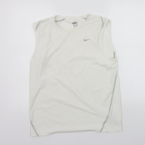Nike Mens White    T-Shirt Size M  - washable mark