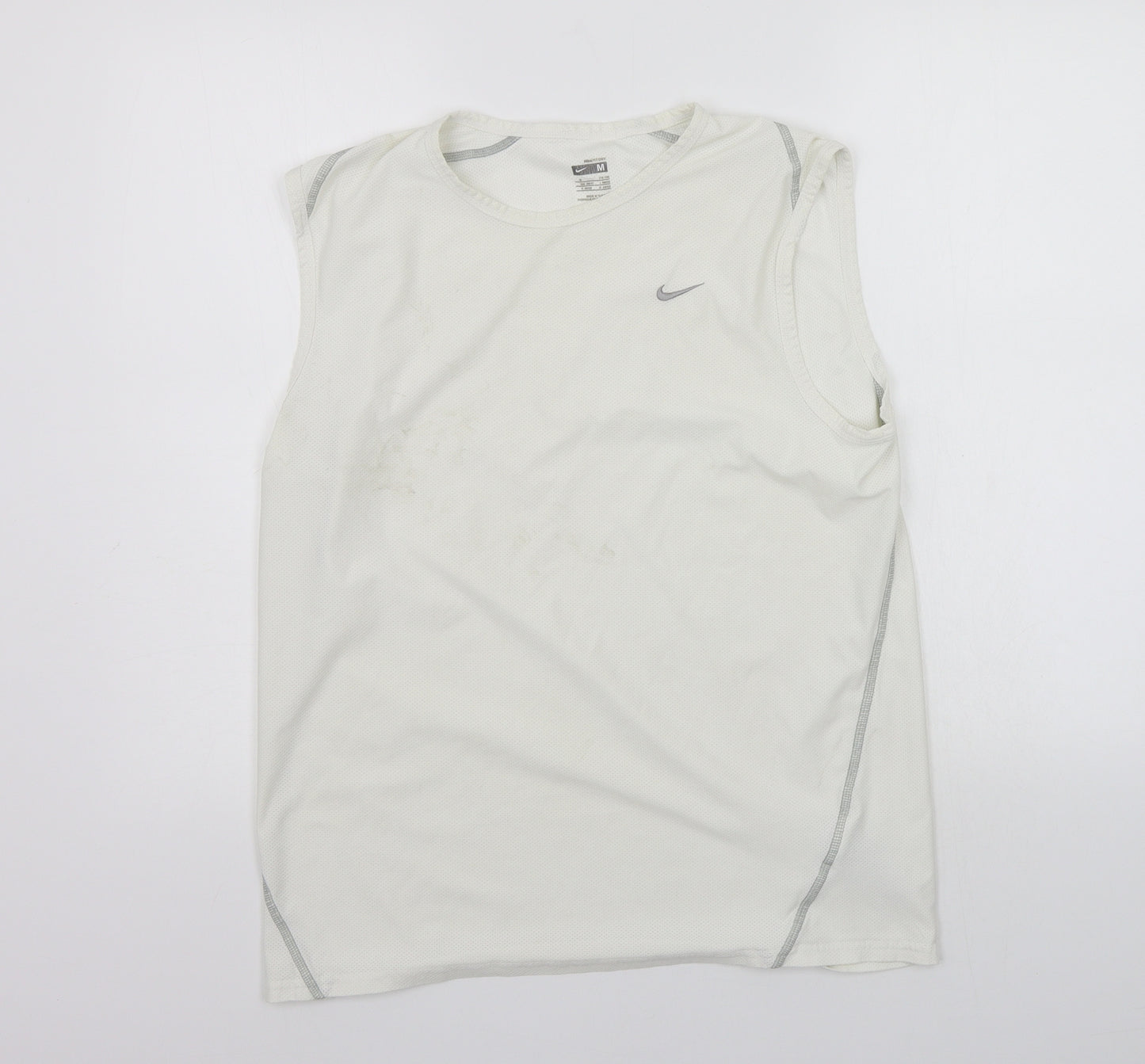 Nike Mens White    T-Shirt Size M  - washable mark