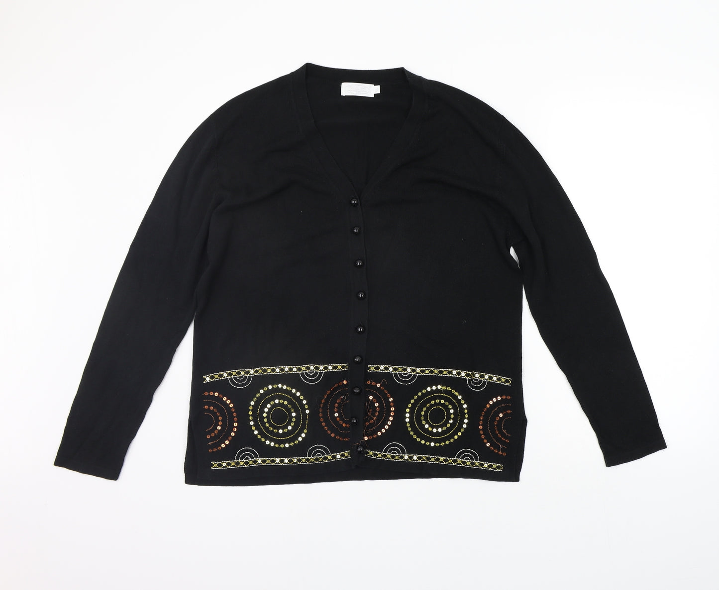 wan li Womens Black   Cardigan Jumper Size XL