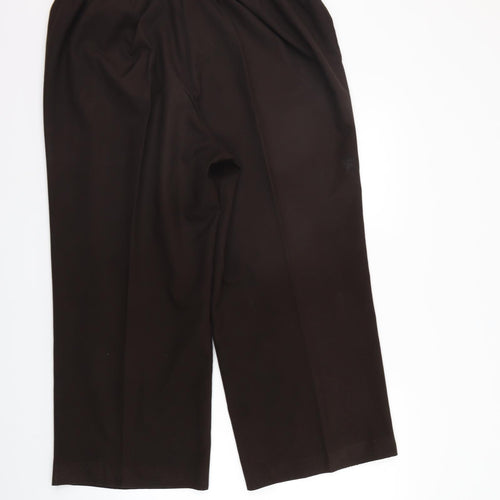 Evans Womens Brown   Trousers  Size 24 L27 in - Elastic Waist Band