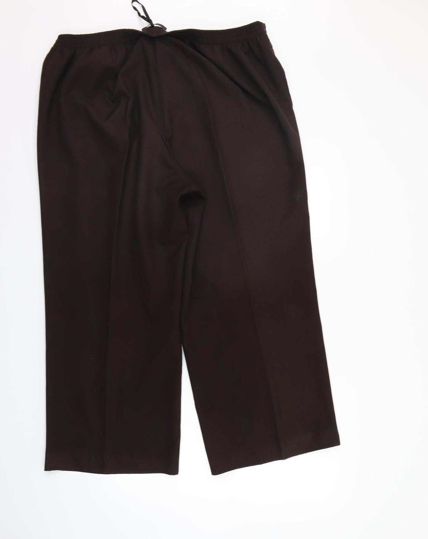 Evans Womens Brown   Trousers  Size 24 L27 in - Elastic Waist Band