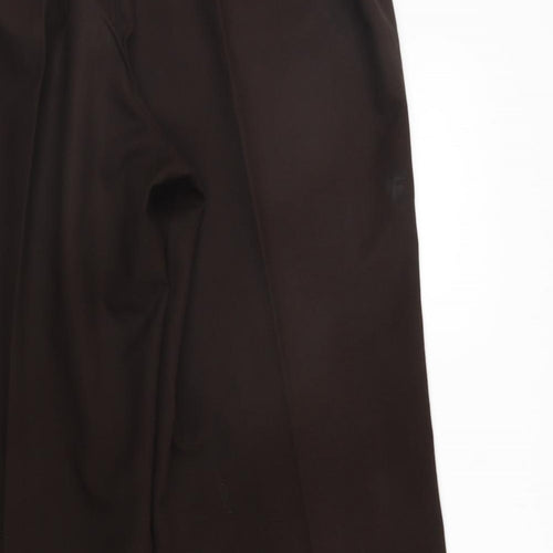 Evans Womens Brown   Trousers  Size 24 L27 in - Elastic Waist Band