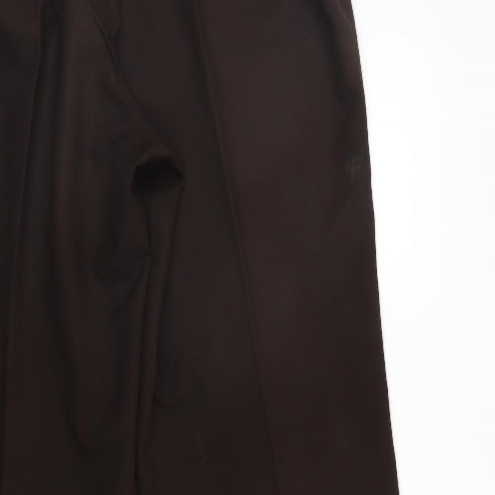 Evans Womens Brown   Trousers  Size 24 L27 in - Elastic Waist Band