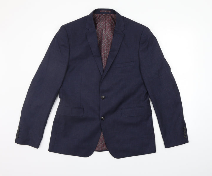 Burton Mens Blue Jacket Suit Jacket Size S
