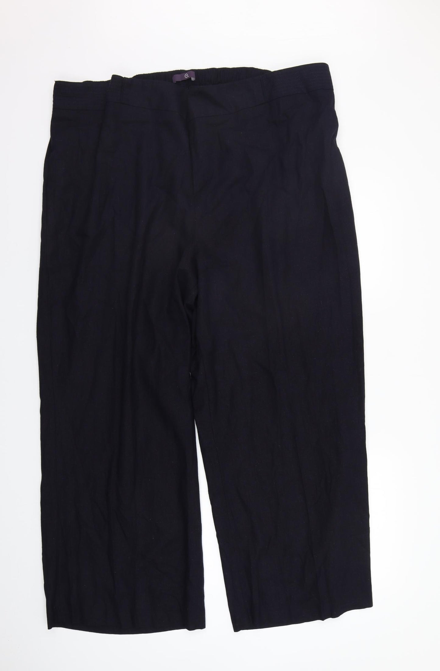 Evans Womens Blue   Trousers  Size 28 L27 in - Elastic Waist Band