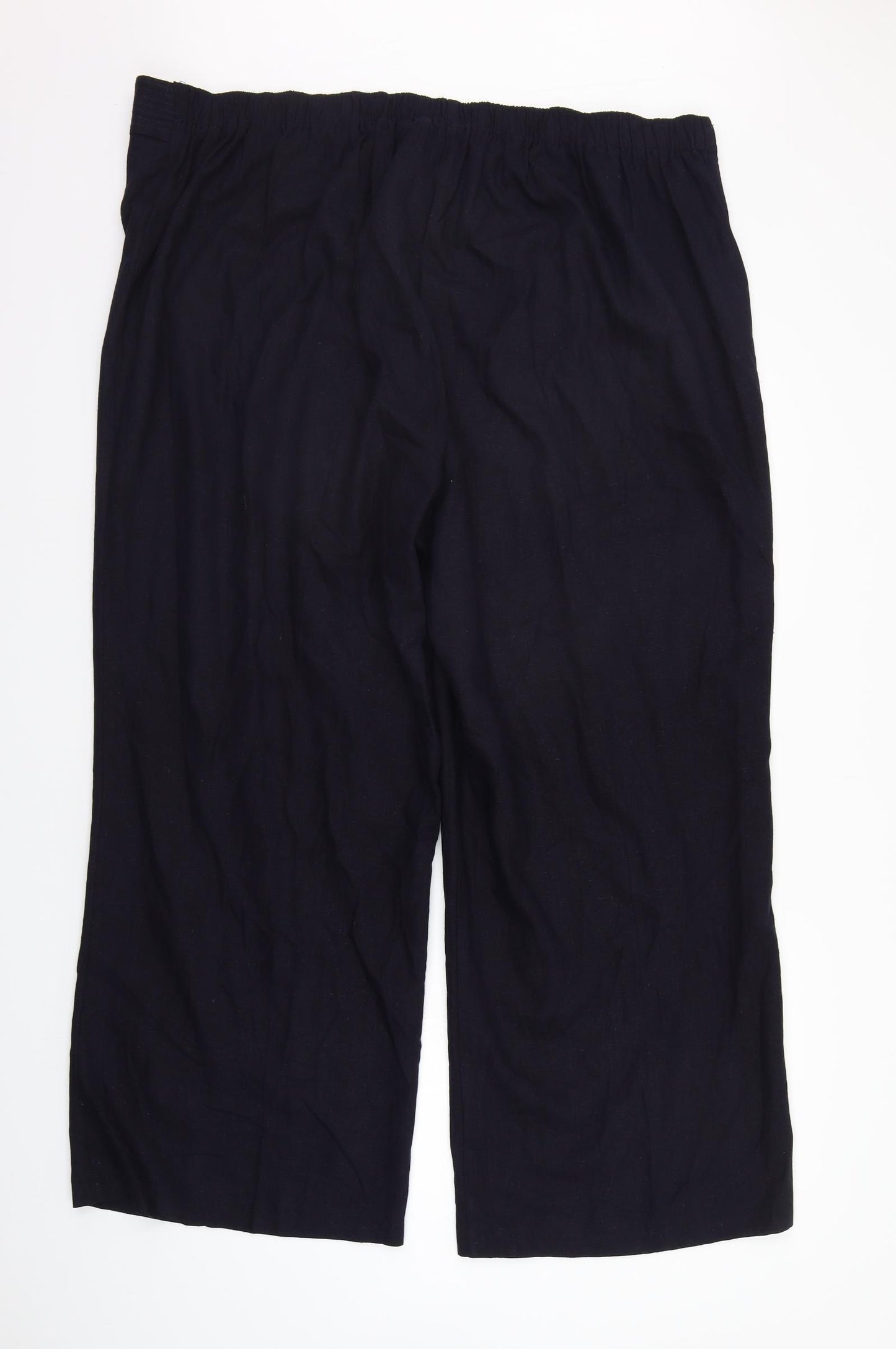 Evans Womens Blue   Trousers  Size 28 L27 in - Elastic Waist Band