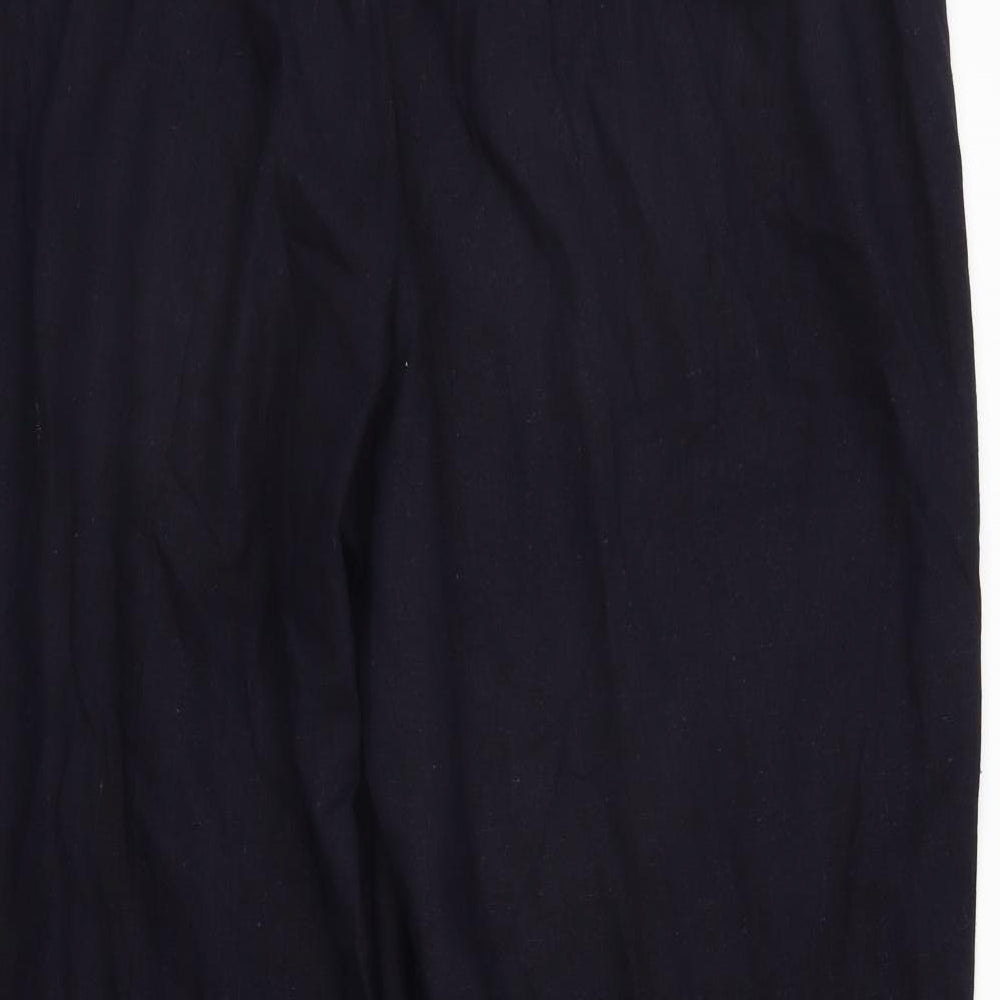 Evans Womens Blue   Trousers  Size 28 L27 in - Elastic Waist Band