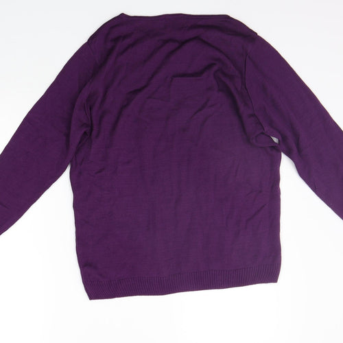 B. You Womens Purple   Pullover Jumper Size 14