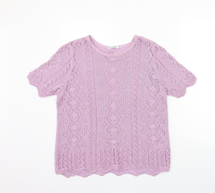 Berkertex Womens Purple Pullover Jumper Size 14
