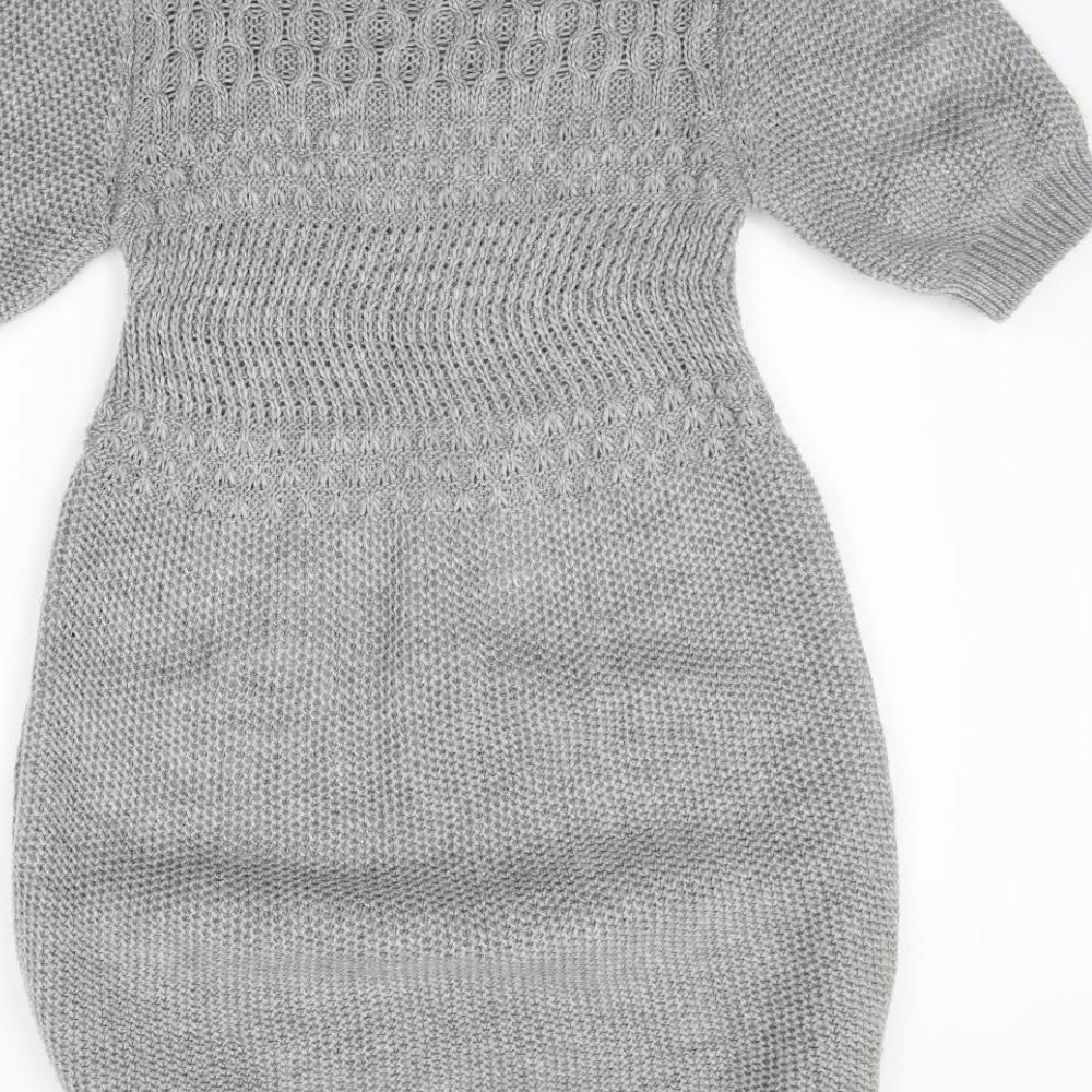 Marks and Spencer Womens Grey   Jumper Dress  Size 14