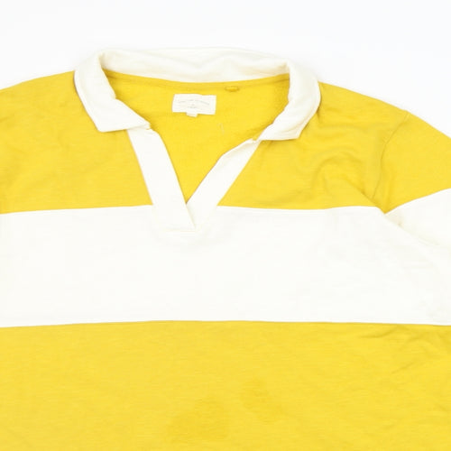 NEXT Womens Yellow Striped  Top Pyjama Top Size 18  - Over Sized JUMPER