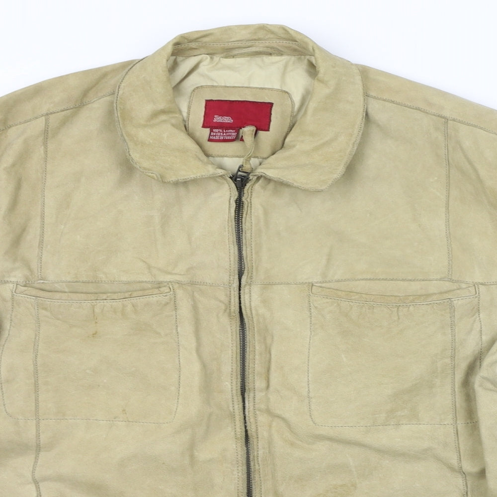 ZARA JEANS Mens Beige   Jacket Coat Size XL  - washable mark