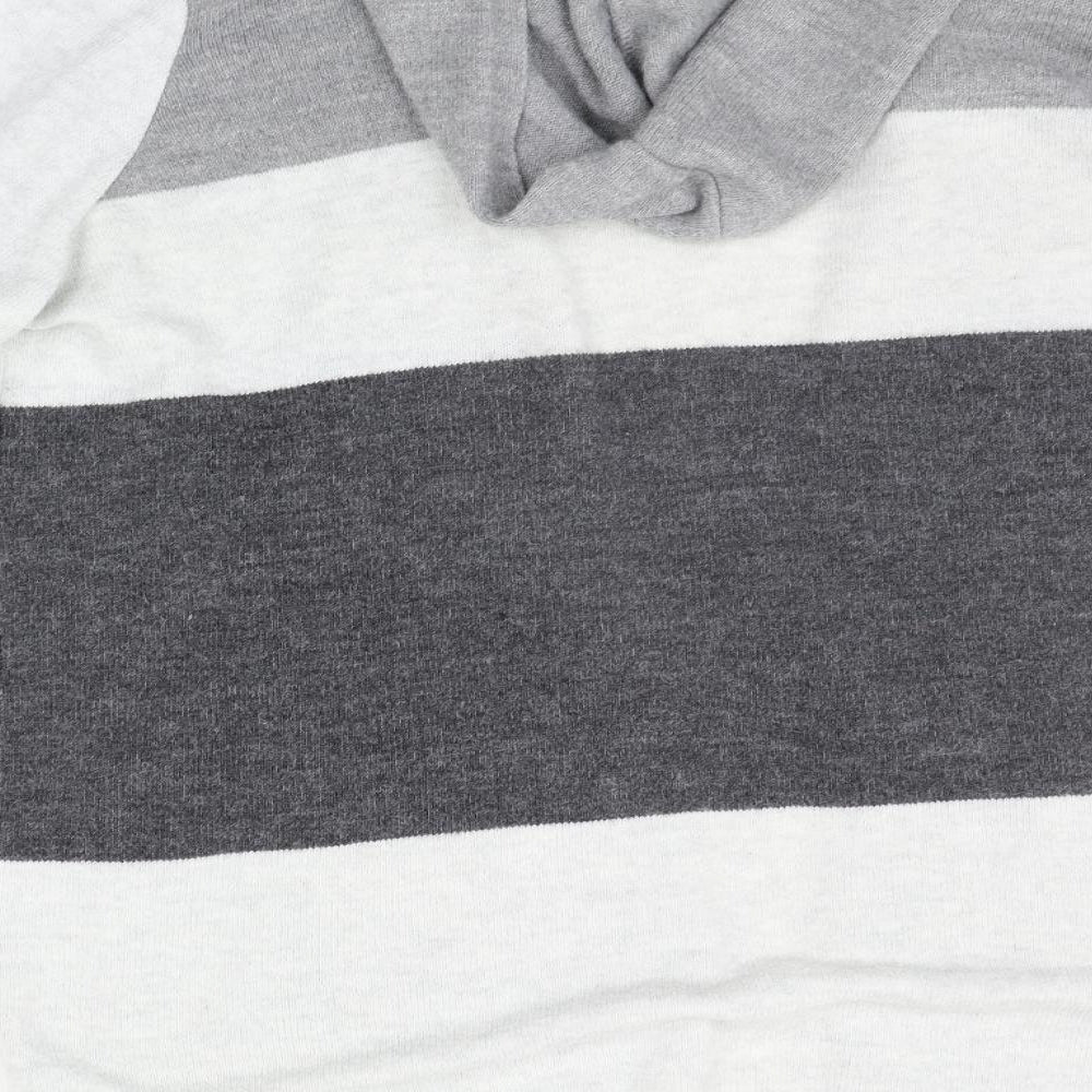 TU Womens Grey Striped  Cardigan Jumper Size 18