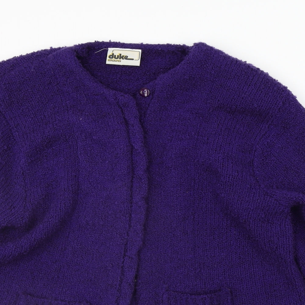 Duke Womens Purple   Cardigan Jumper Size L