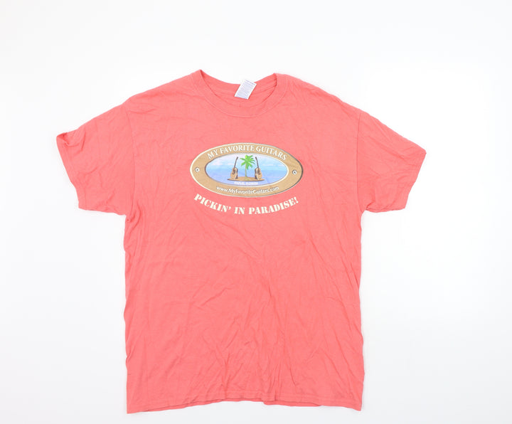 Gildan Womens Pink   Basic T-Shirt Size L