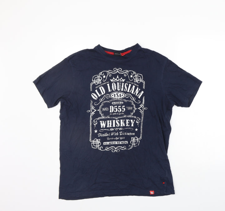 D555 Mens Blue T-Shirt Size M