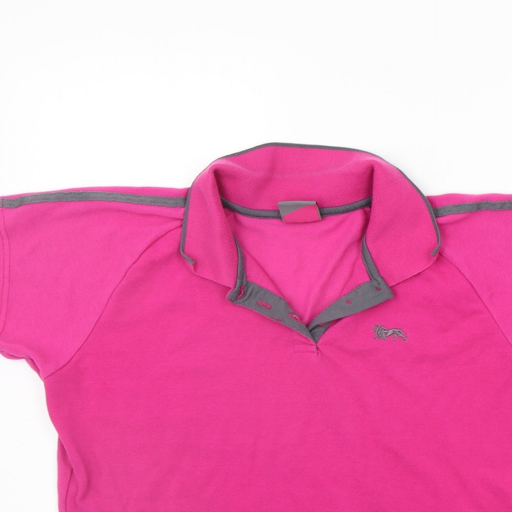 Lonsdale Womens Pink   Basic Polo Size 14