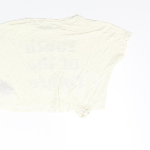 H&M Girls White   Basic T-Shirt Size 9-10 Years