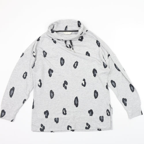 Marks and Spencer Womens Grey Polka Dot  Pullover Jumper Size 10