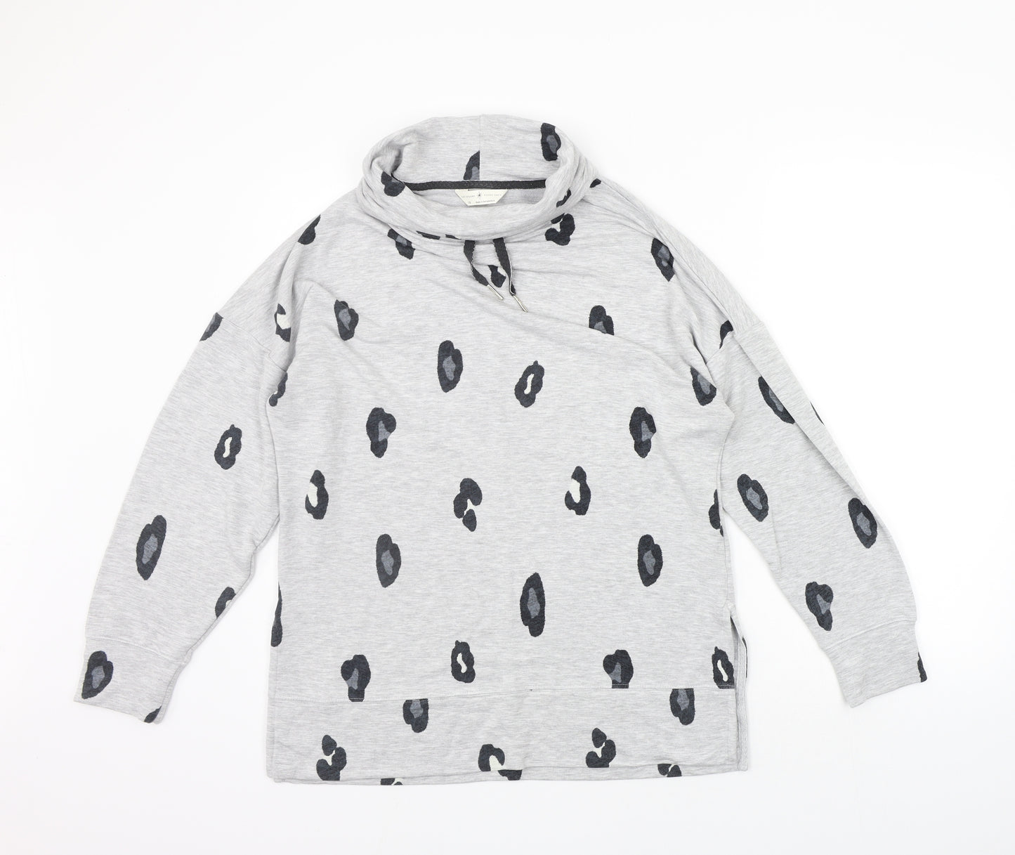 Marks and Spencer Womens Grey Polka Dot  Pullover Jumper Size 10