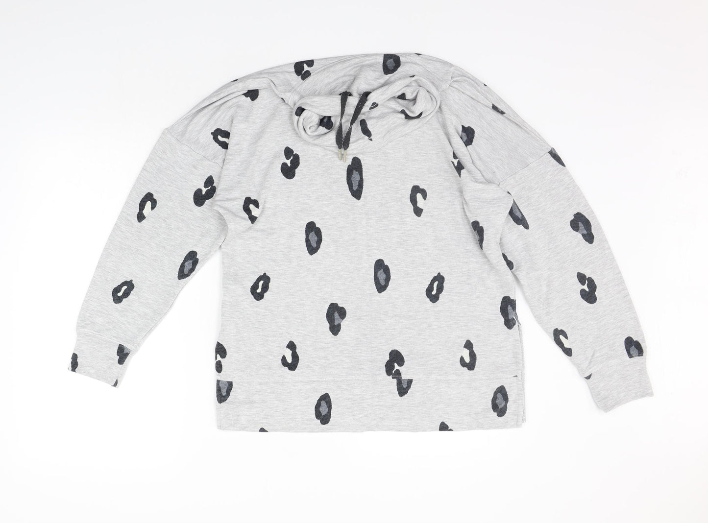 Marks and Spencer Womens Grey Polka Dot  Pullover Jumper Size 10