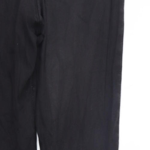 deniem co Womens Black   Straight Jeans Size 16 L28 in