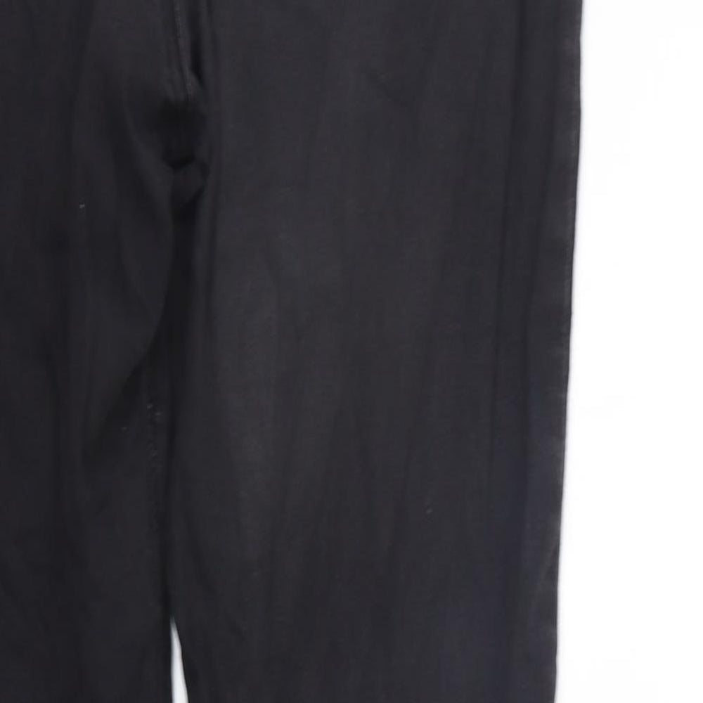 deniem co Womens Black   Straight Jeans Size 16 L28 in