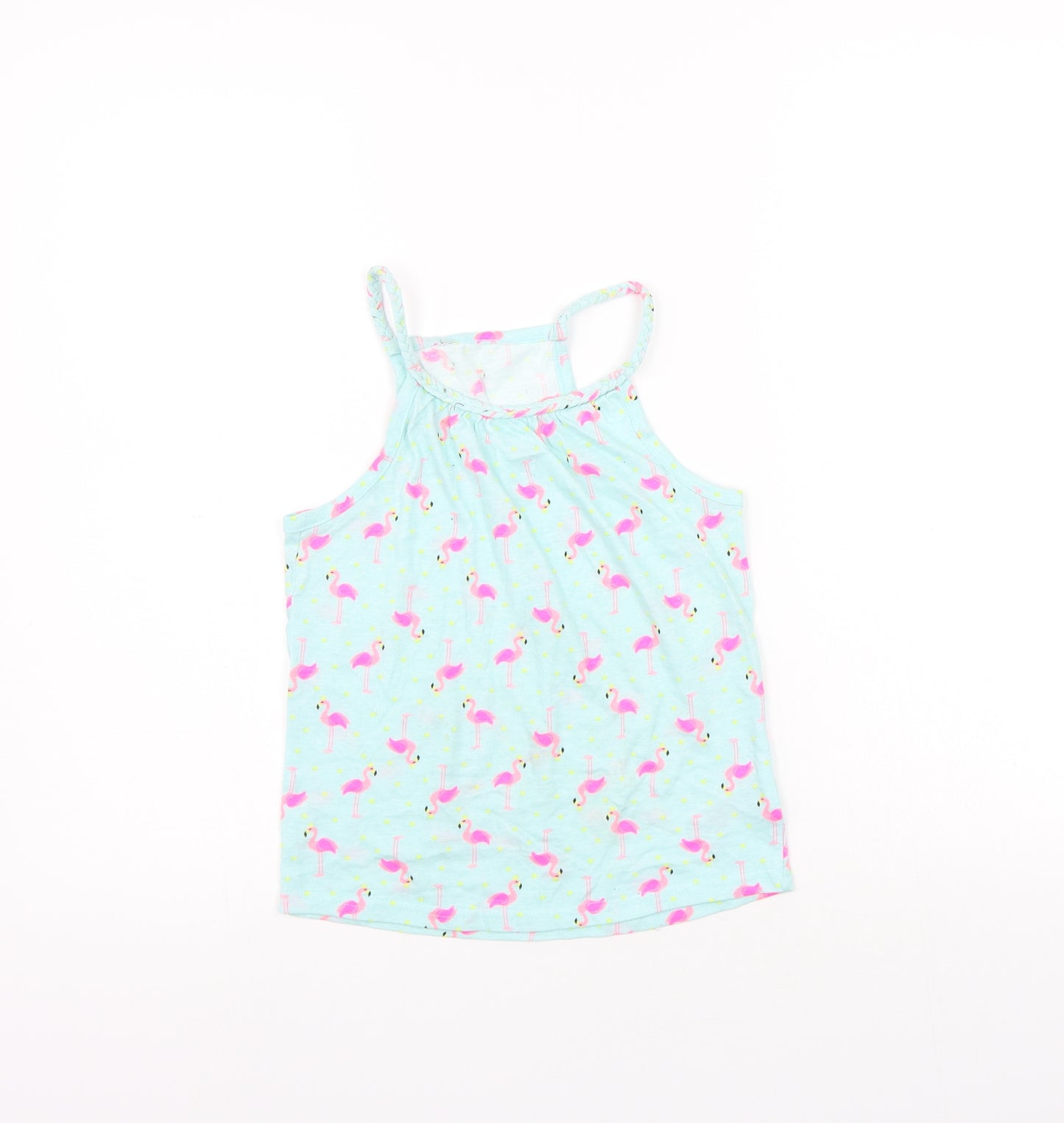 Primark Girls Green Geometric  Basic Tank Size 7-8 Years