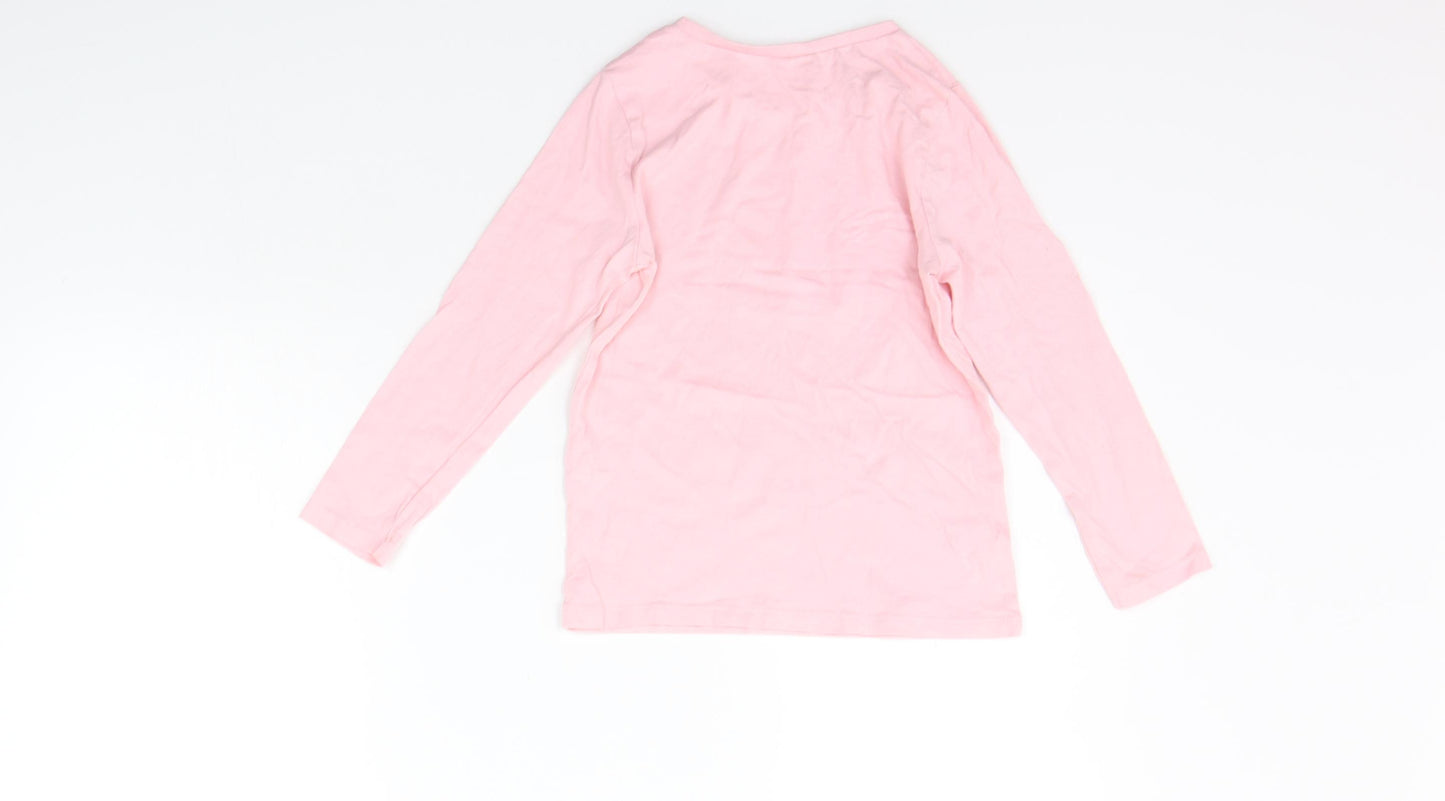 George Girls Pink   Basic T-Shirt Size 6-7 Years