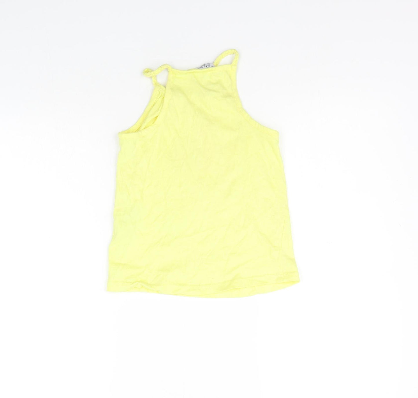 Primark Girls Yellow   Basic Tank Size 7-8 Years