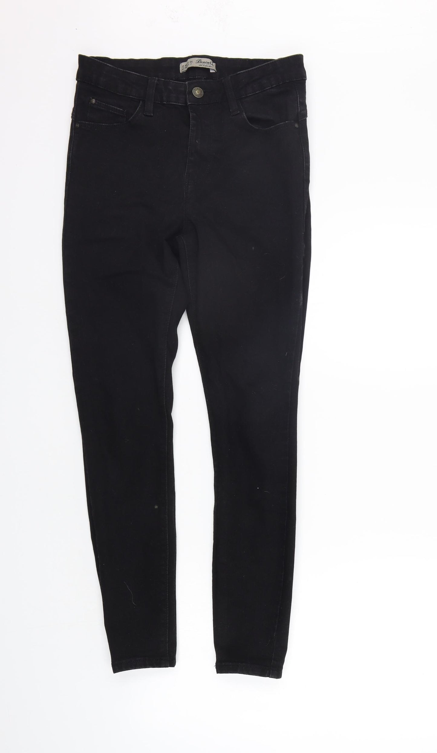 deniem co Womens Black   Straight Jeans Size 12 L28 in