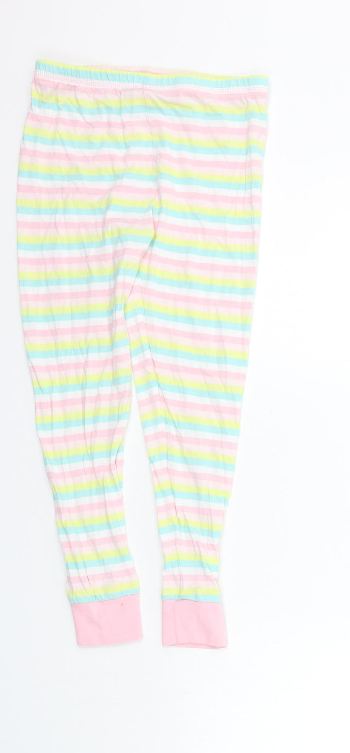George Girls Multicoloured Striped Jegging Trousers Size 6-7 Years - Elastic Waist Band