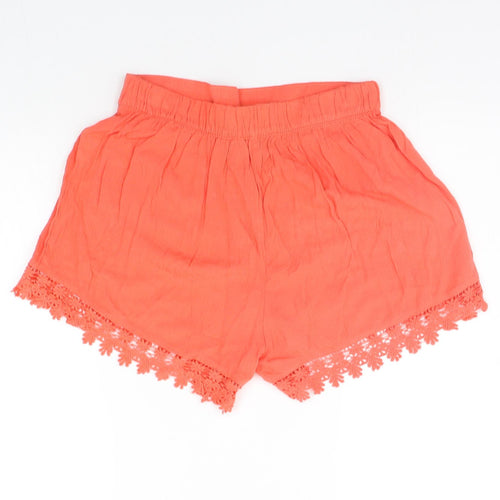 Peacocks Womens Orange   Sweat Shorts Size 8