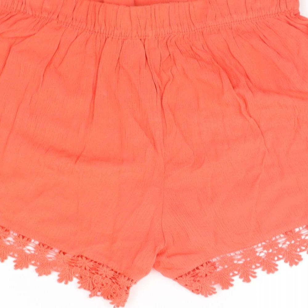 Peacocks Womens Orange   Sweat Shorts Size 8