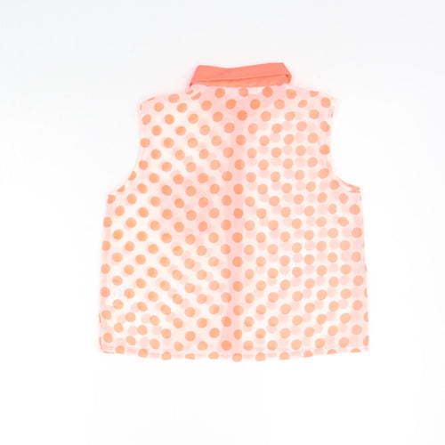Love Me Girls Orange Spotted  Basic Button-Up Size 11-12 Years