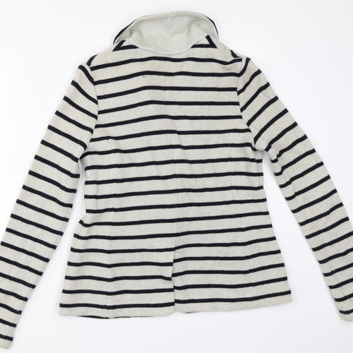The White Company Womens Ivory Striped  Jacket Blazer Size S