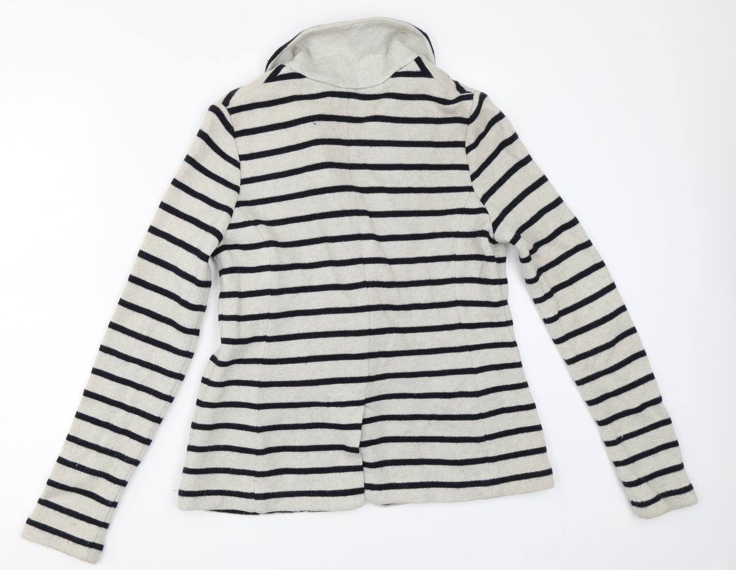 The White Company Womens Ivory Striped  Jacket Blazer Size S