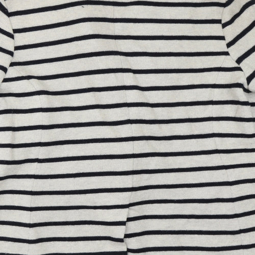 The White Company Womens Ivory Striped  Jacket Blazer Size S