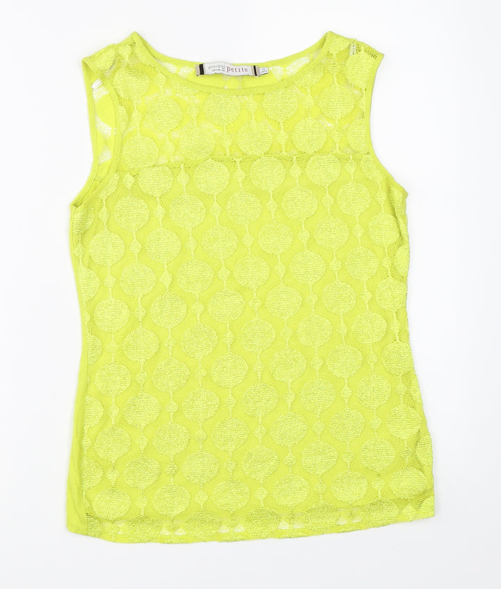 Principles Womens Green Basic Tank Size 10