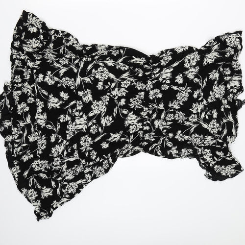 New Look Womens Black Floral  Fit & Flare  Size 12