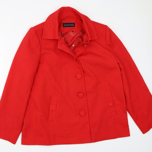 Wardrobe Womens Red   Jacket Coat Size 14