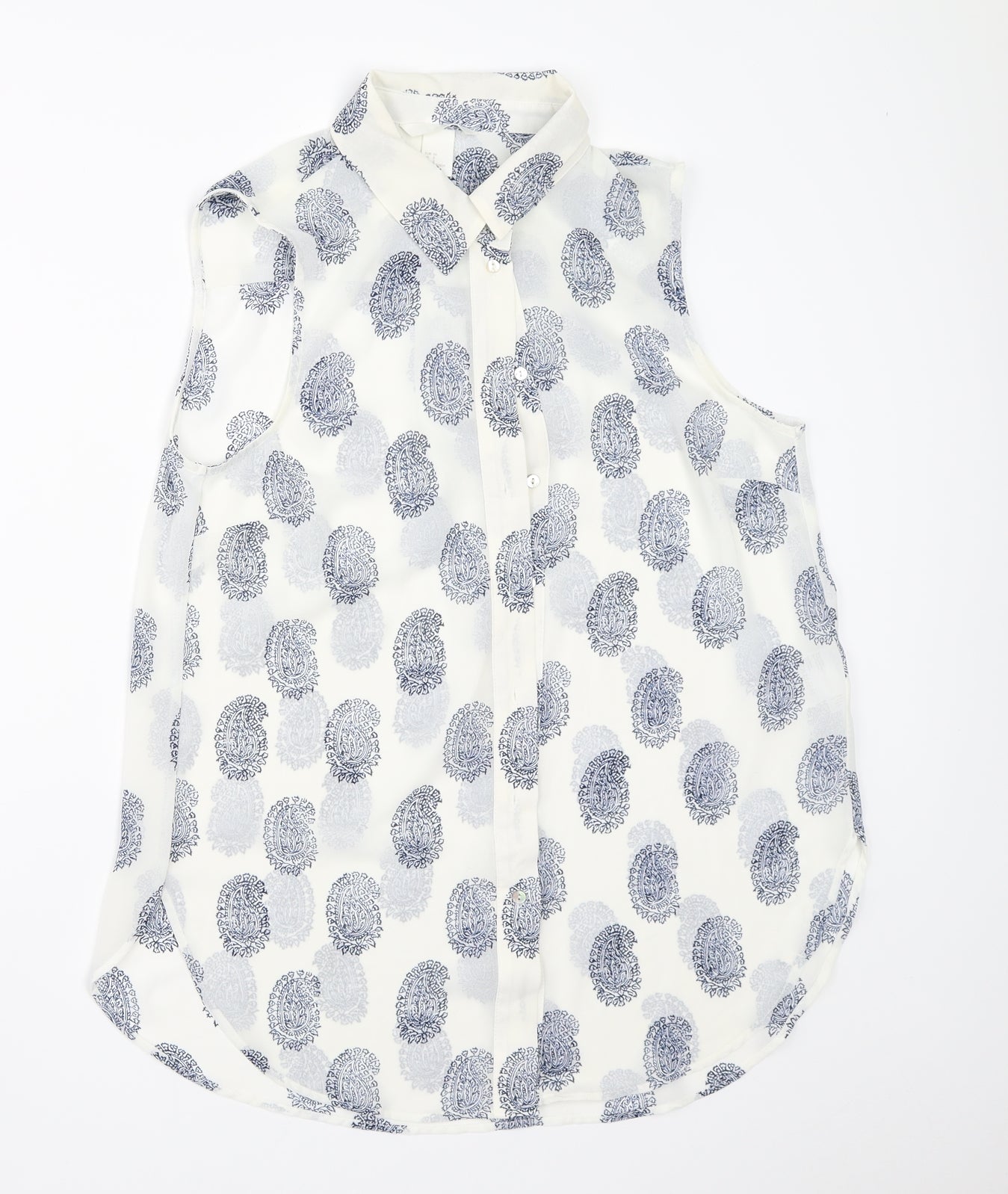 H&M Womens White   Basic Button-Up Size 34