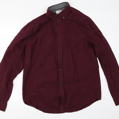 NEXT Mens Red    Button-Up Size L