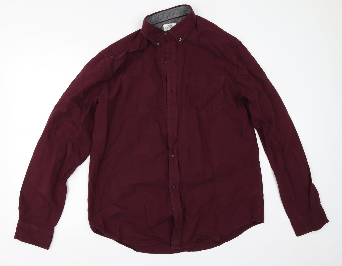 NEXT Mens Red    Button-Up Size L