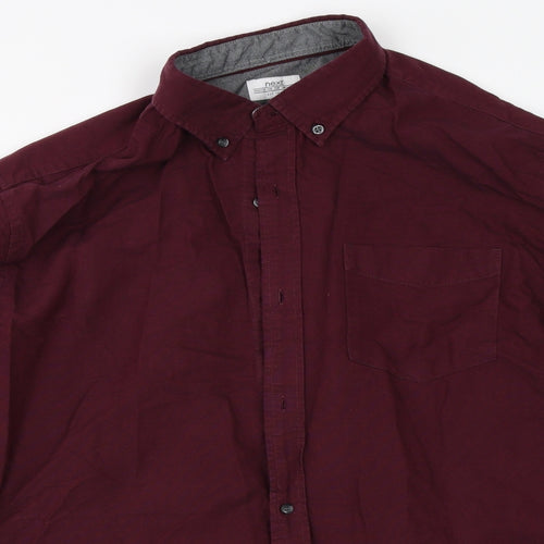 NEXT Mens Red    Button-Up Size L